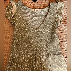 Loft Smocked Polka Dot Dress - worn once!